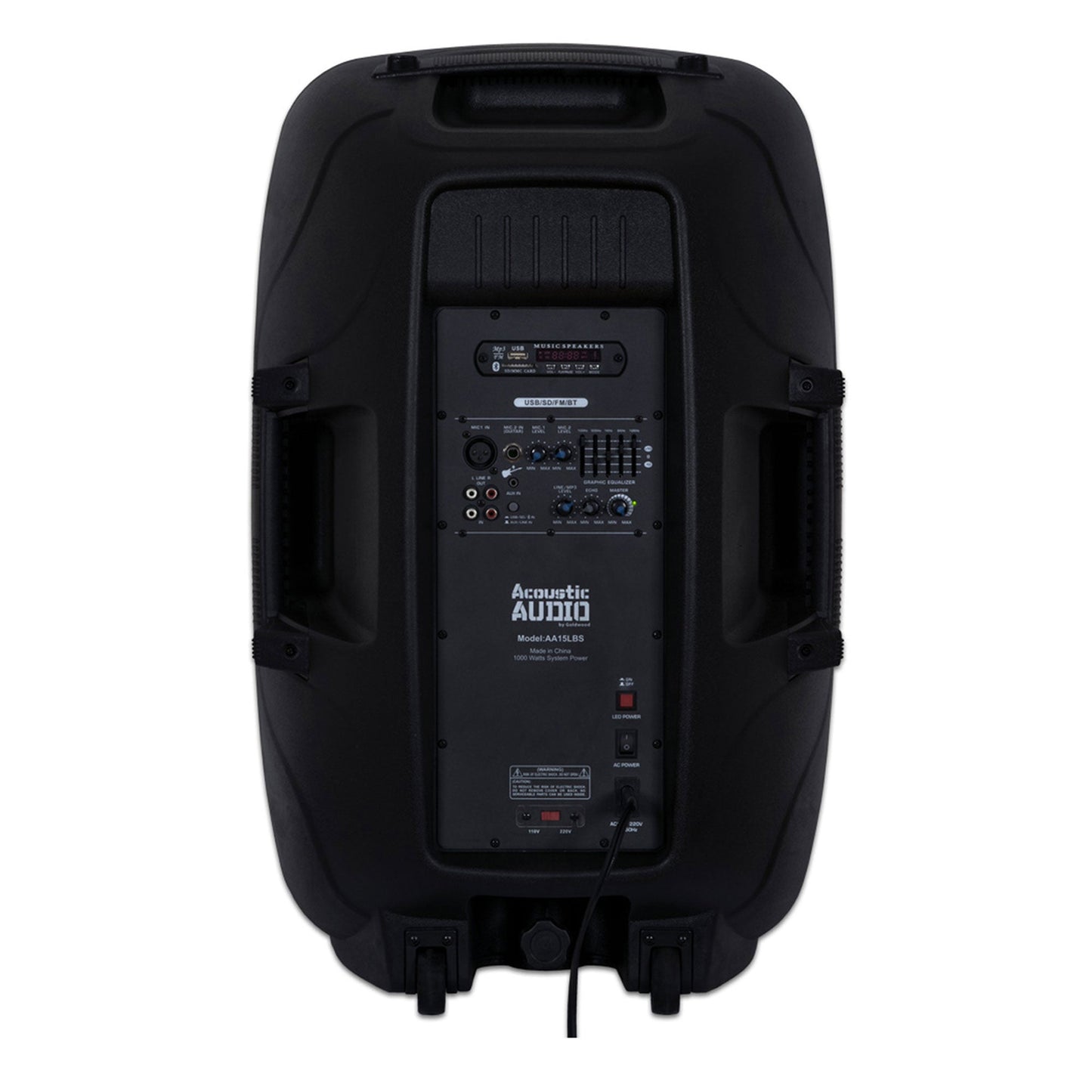 Acoustic Audio by Goldwood 1000W Bluetooth Speaker, PA System w/Flashing LEDs