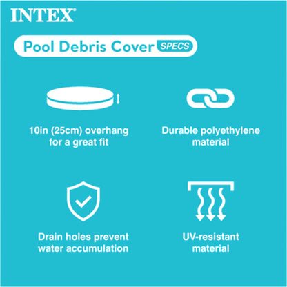 Intex 10ft x 10ft x 30in Pool w/ 10 Foot Round Pool Cover and Filter Cartridge