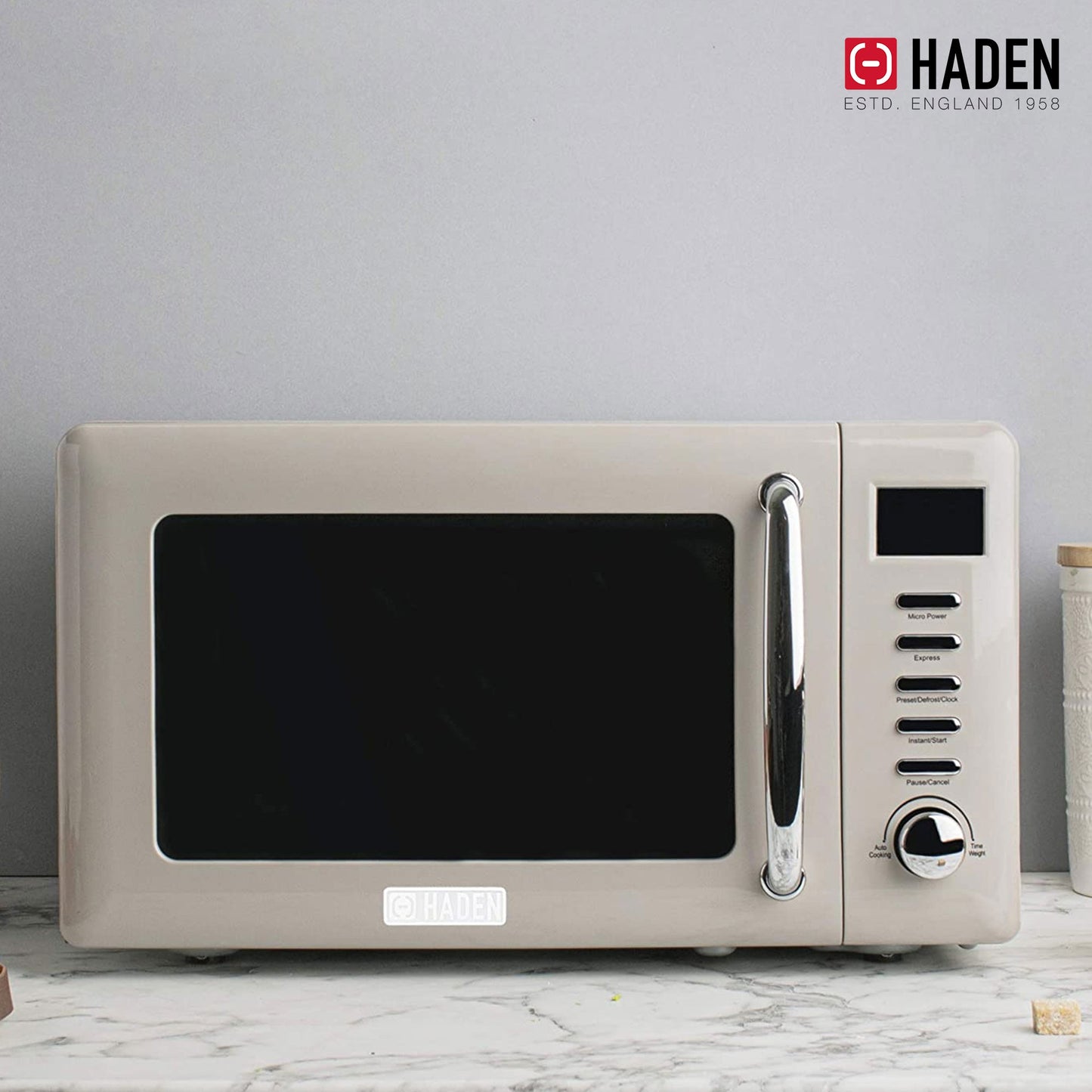 Haden Dorset 12 Cup Programmable Coffee Maker with Countertop Microwave, Putty