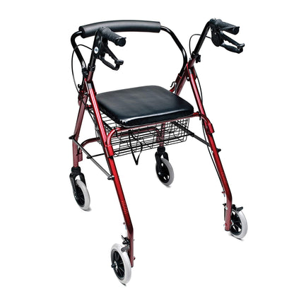 Graham Field Lumex Walkabout Lite Rollator with Seat and 6 Inch Wheels, Burgundy