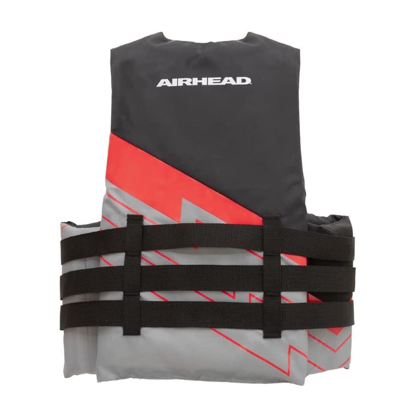 Kwik Tek Airhead Bolt Type III Family Adult Life Vest Jacket, 2XL/3XL, Red/Gray