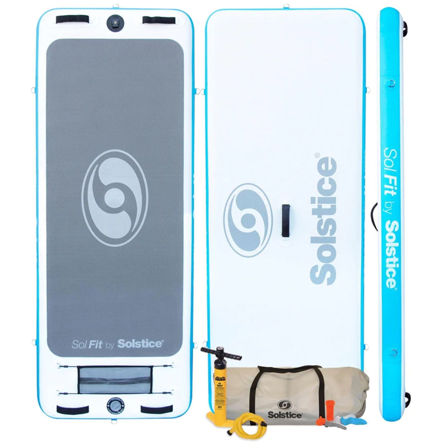 Solstice SolFit 94 Inch Stand Up Paddle Board Aquatic Yoga Mat with Camera Mount