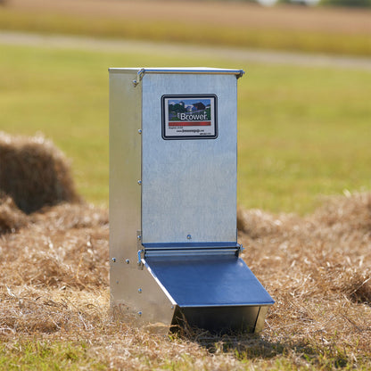 Brower 11H Single Door Hog Feeder for Supplemental Feeding, 1.5 Bushels or 50 Lb