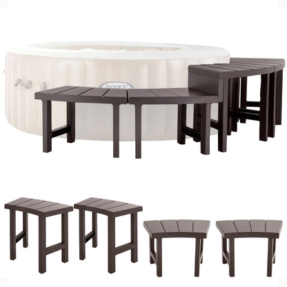 Intex 28515E Set of 4 PureSpa Benches, Accessories Compatible w/ 4 Person Spas