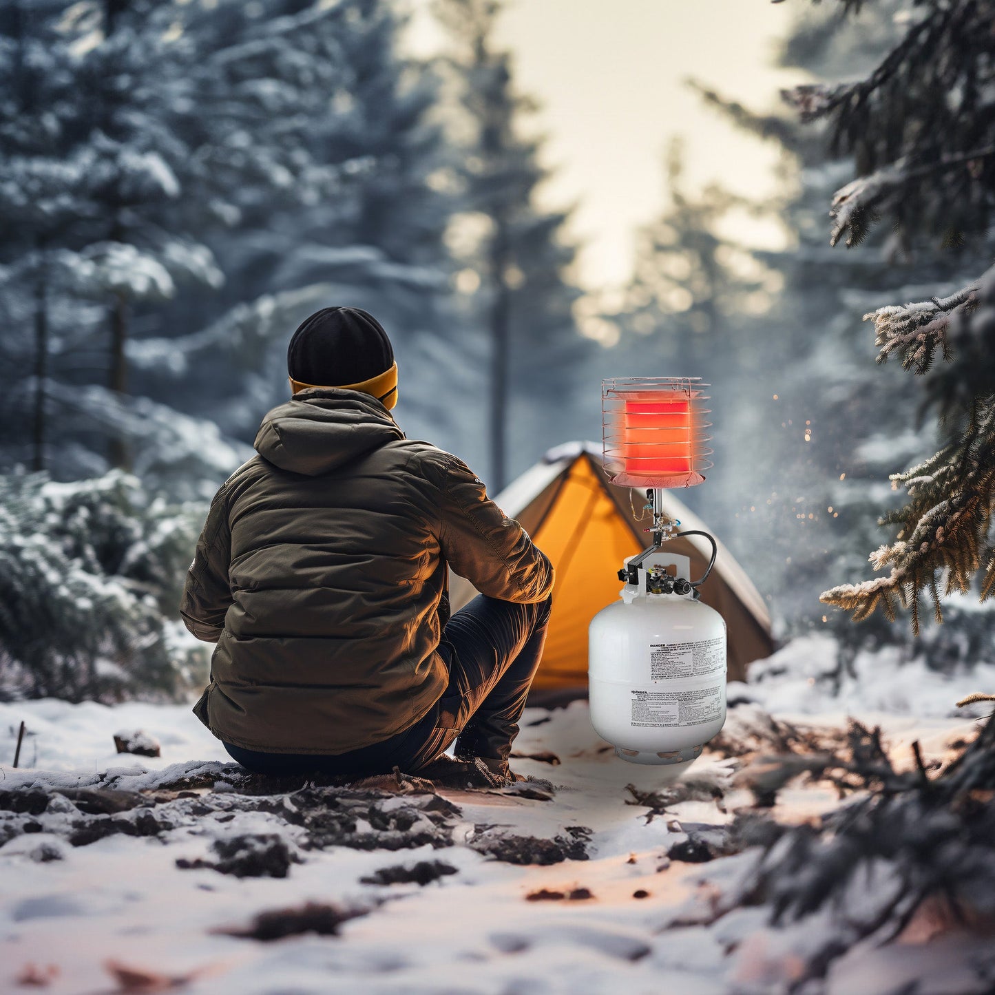 Dura Heat 360 Degree Outdoor Steel Propane Tank Top Heater w/ Safety Shutoff