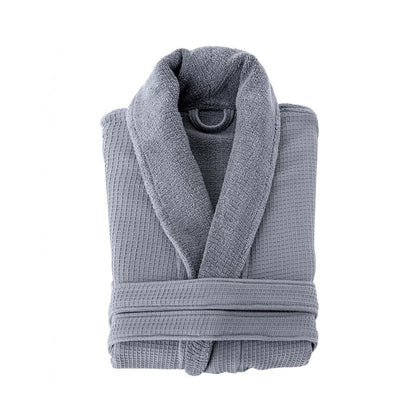 Grund Ocean Isle 100 Percent Organic Turkish Cotton Bathrobe, Large, Slate Gray