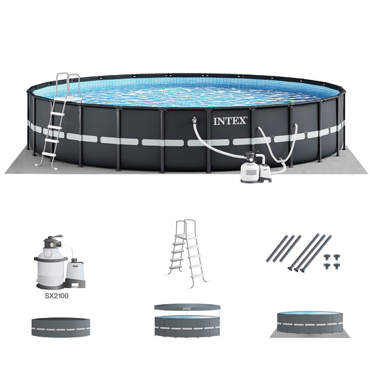 Intex 18Ft x 52In Ultra XTR Frame Round Above Ground Swimming Pool Set with Pump