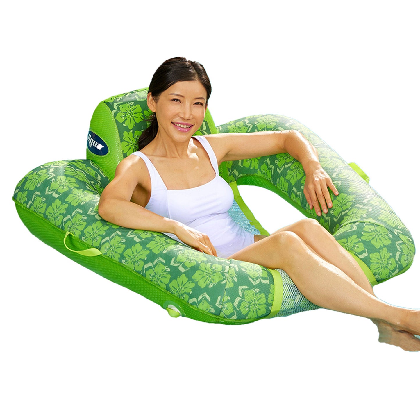 Aqua Leisure Zero Gravity Inflatable Swimming Pool Lounge Chair Float, Green, 4