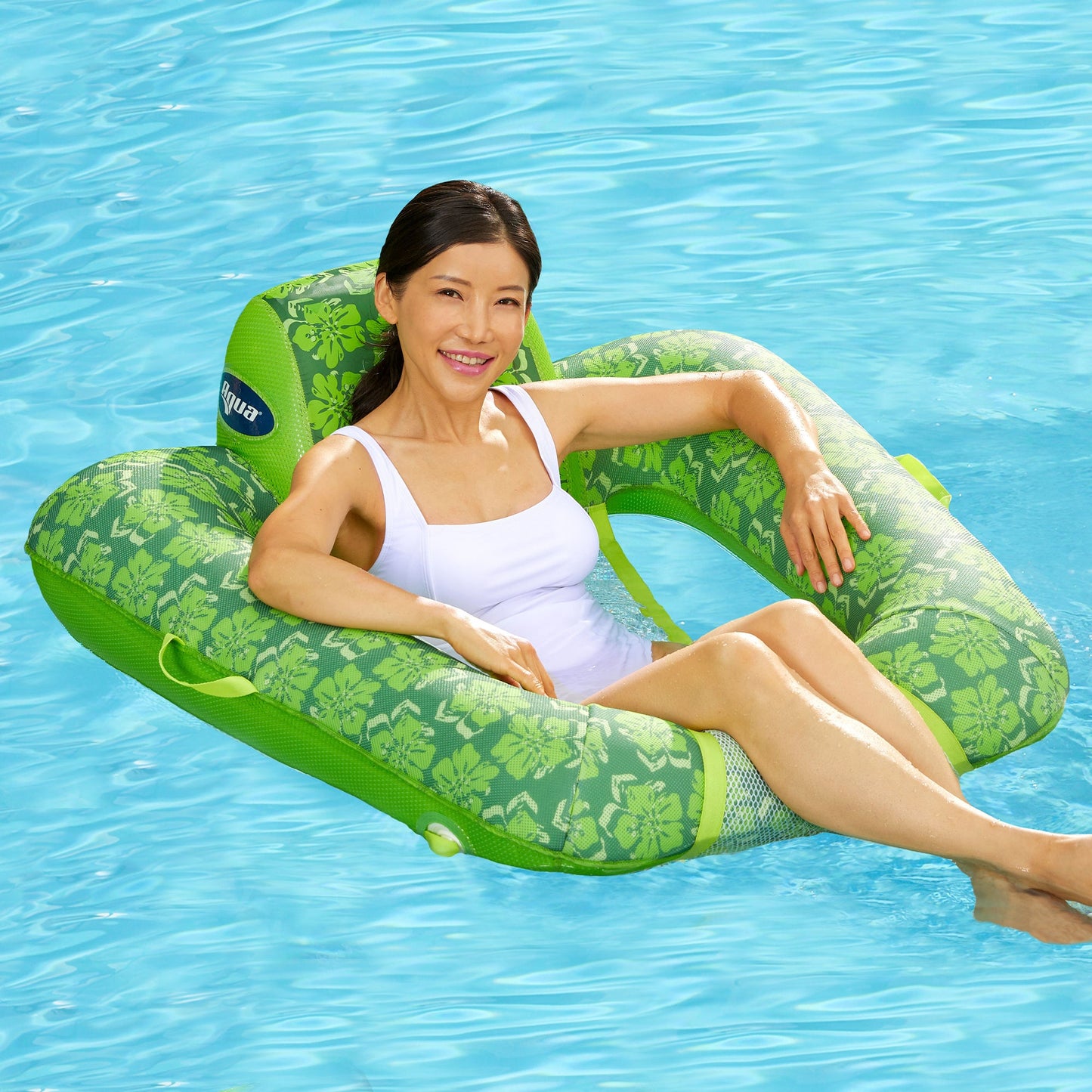 Aqua Leisure Water 4-in-1 Pool Hammock, Lime Green & Zero Gravity Float, Green