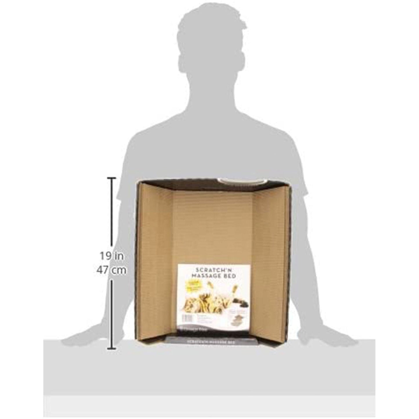 Omega Paw Cardboard Pet Ripple Board Scratch'n Massage Kitten Cat Bed, (3 Pack)