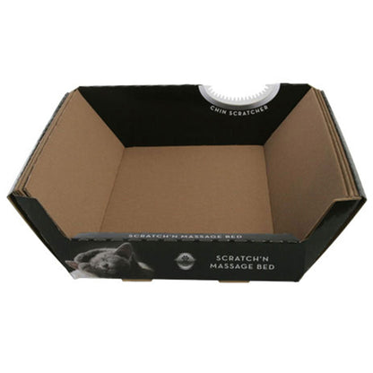 Omega Paw Cardboard Pet Ripple Board Scratch'n Massage Kitten Cat Bed, (3 Pack)