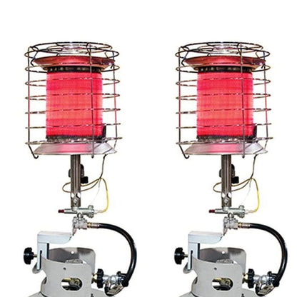 Dura Heat 360 Degree Outdoor Propane Tank Top Heater w/ Safety Shutoff (2 Pack)