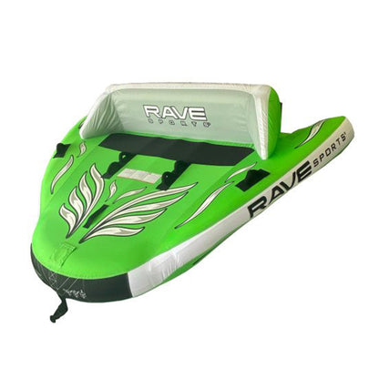 RAVE Sports 3 Person Inflatable Wake Hawk Towable Boating Water Tube Raft, Green