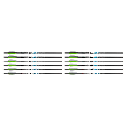 Killer Instinct MSCKI-1065-6 HYPR Lite 20" Carbon Crossbow Bolts, 6 Ct (2 Pack)