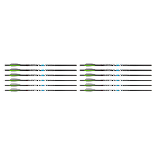 Killer Instinct MSCKI-1065-6 HYPR Lite 20" Carbon Crossbow Bolts, 6 Ct (2 Pack)
