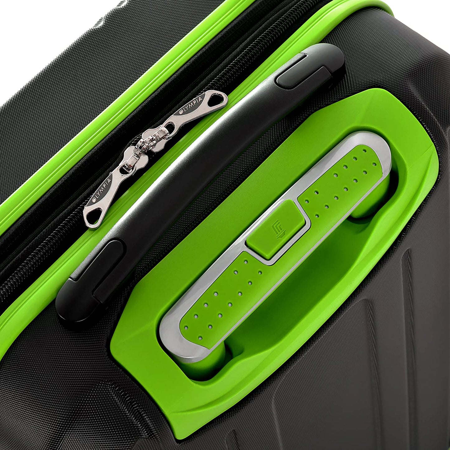 Olympia Apache II Hardcase 4 Wheel Spinner Luggage Suitcase 3 Piece Set, Lime