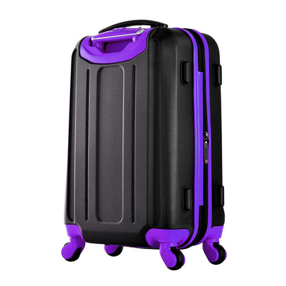 Olympia Apache II Hardcase 4 Wheel Spinner Luggage Suitcase 3 Piece Set, Purple