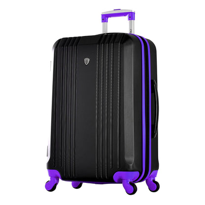 Olympia Apache II Hardcase 4 Wheel Spinner Luggage Suitcase 3 Piece Set, Purple