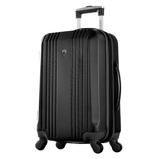 Olympia Apache II 21 Inch Expandable Carry On 4 Wheel Spinner Luggage, Black