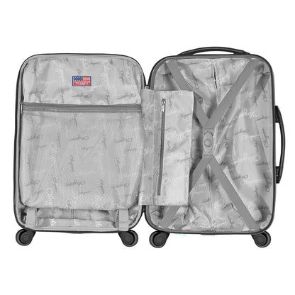 Olympia Apache II 21 Inch Expandable Carry On 4 Wheel Spinner Luggage, Black