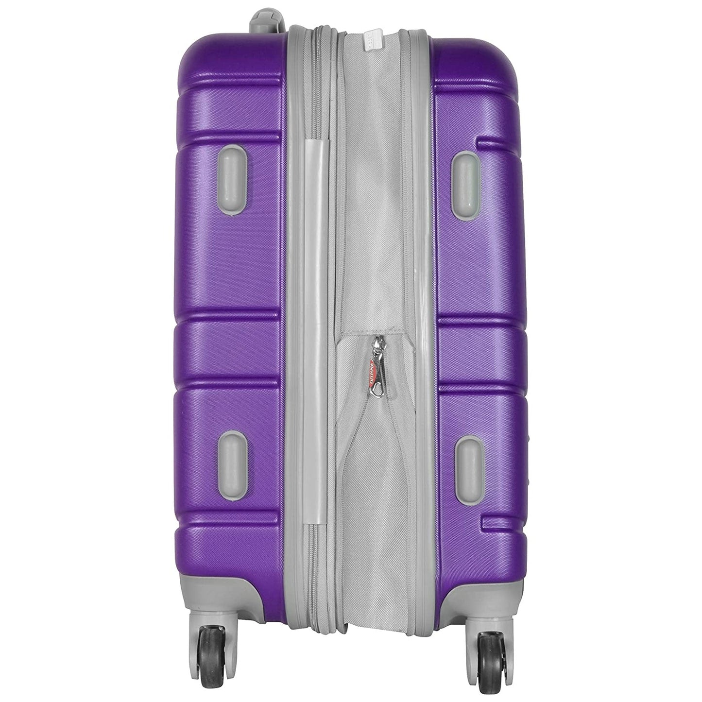 Olympia Denmark 21" Expandable Carry On 4 Wheel Spinner Luggage Suitcase, Purple