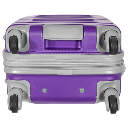 Olympia Denmark 21" Expandable Carry On 4 Wheel Spinner Luggage Suitcase, Purple