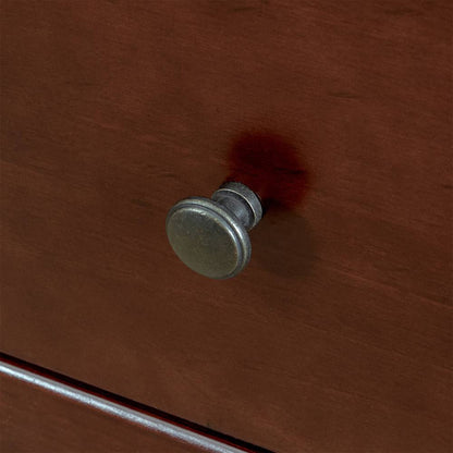 MUSEHOMEINC Rustic Solid Wood 3 Drawer Storage Dresser Nightstand, Espresso