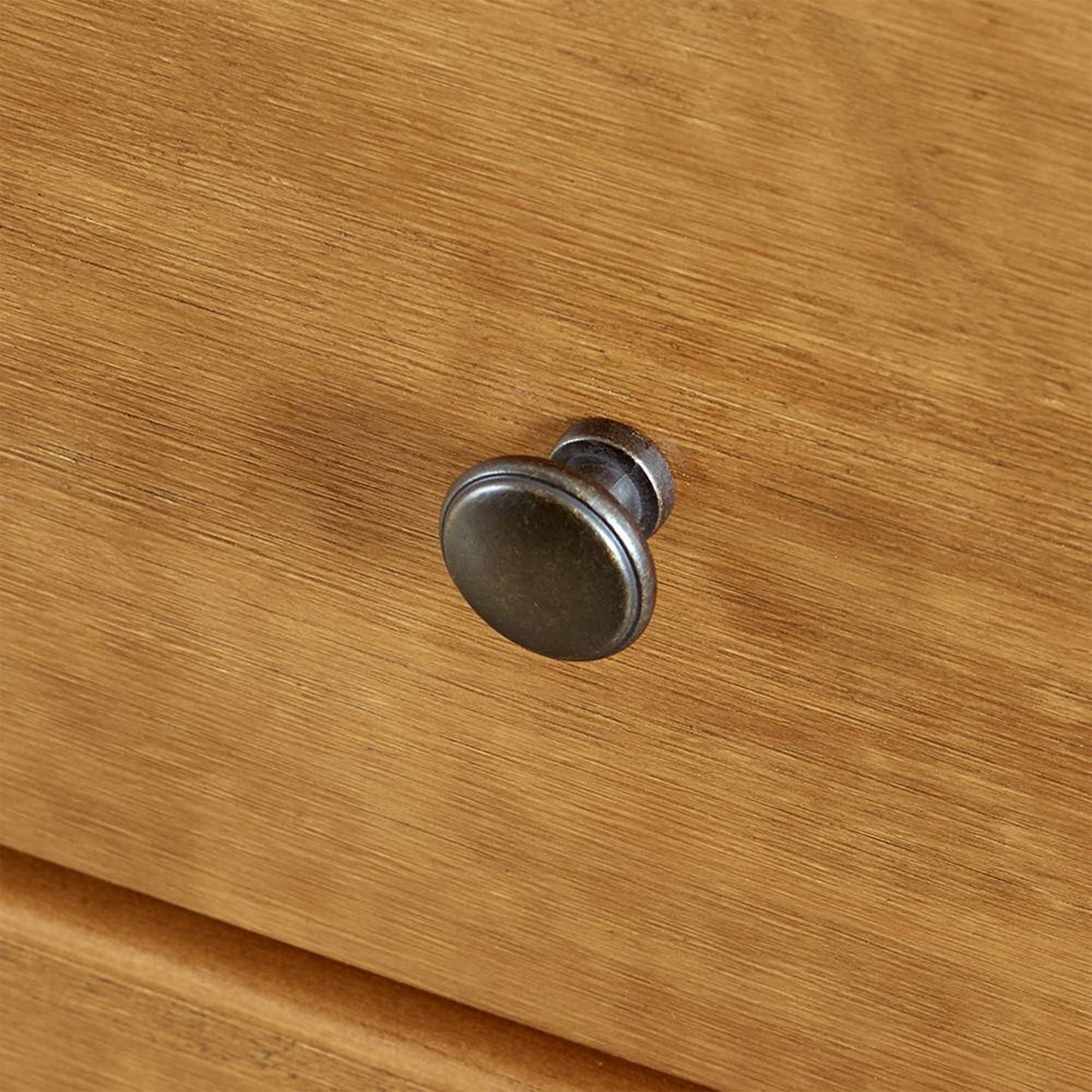 MUSEHOMEINC Rustic Style Wooden 3 Drawer Storage Dresser Nightstand, Oak Finish