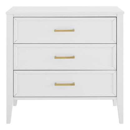 MUSEHOMEINC Solid Wooden Mid Century Design 3 Drawer Dresser Chest of Drawers