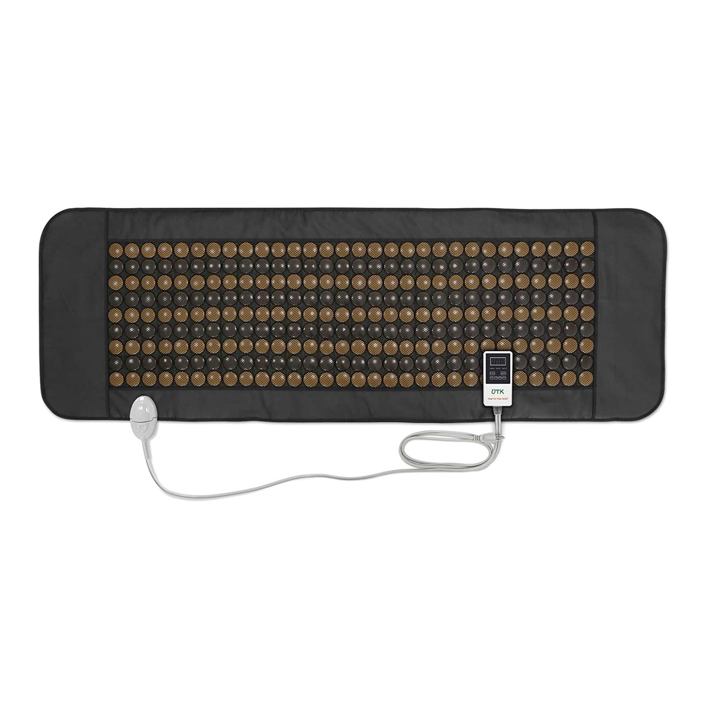 UTK 70" x 24" Tourmaline Stone Infrared Pain Relief Heating Mat w/ Remote, Black