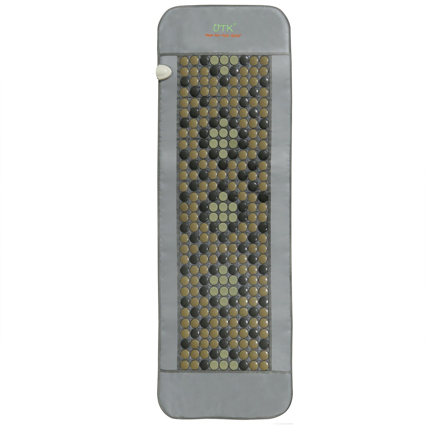 UTK 24" x 70" Tourmaline Stone Infrared Pain Relief Heating Mat w/ Remote, Gray