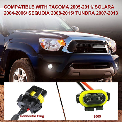 Fieryred LED Fog Light, Compatible w/ Tacoma, Tundra, & Solara, Bumper Placement