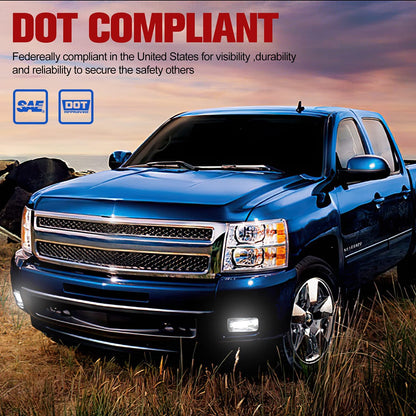 Fieryred LED Fog Light, Compatible w/ Tahoe and Yukon, Bumper Placement, Black