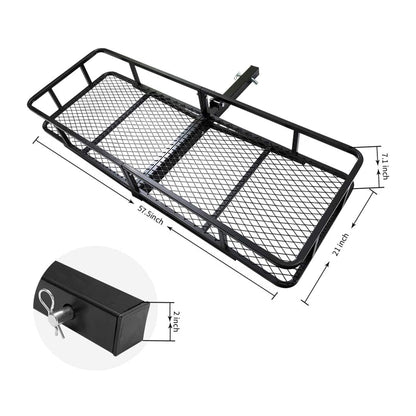 Fieryred Folding Steel Mesh Cargo Carrier Luggage Basket with 500 Pound Capacity