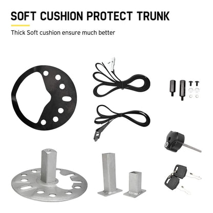 Fieryred 2 Bike Adjustable Bolt On Spare Tire Rack with 75 Pound Capacity, Black