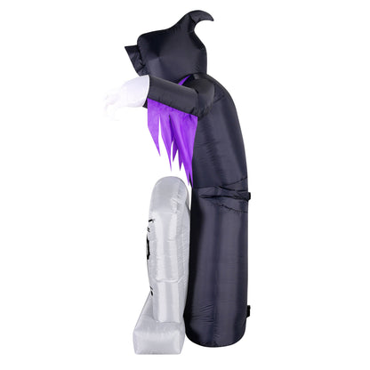 Occasions 8 Ft LED Inflatable Halloween Grave and Grim Reaper Yard Decoration
