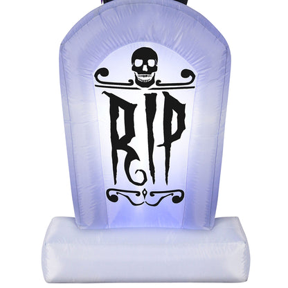Occasions 8 Ft LED Inflatable Halloween Grave and Grim Reaper Yard Decoration