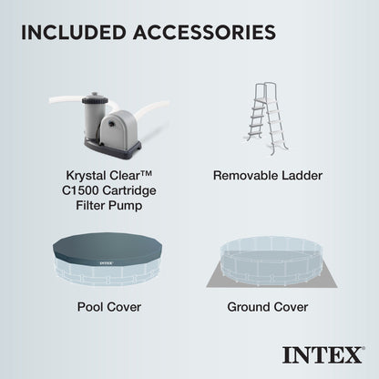 Intex Prism Frame 20ft x 52in Above Ground Pool, Lounger Float (2 Pack) & Cooler