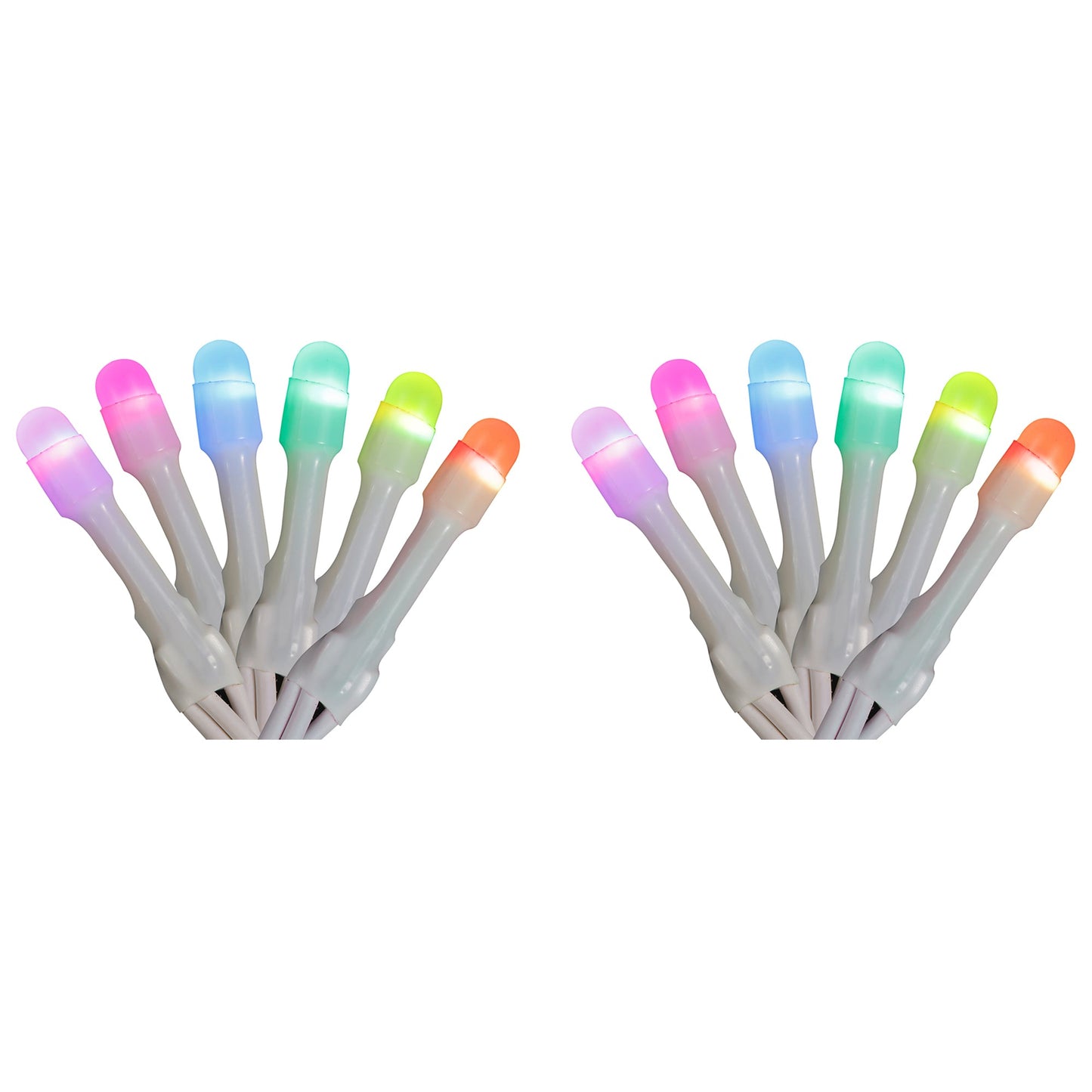 Home Heritage 7' Icicle Style Holiday Lights, App Controlled, 50 RGB LEDs 2 Pack