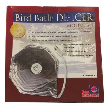 Farm Innovators 44W Economical Submersible Heated Shallow Bird Bath DeIcer, 2 Pk