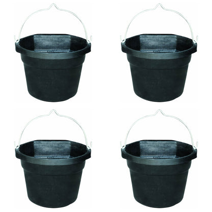 Farm Innovators FB 80R Rubber 3 Gallon Flat Back Heated Bucket 70 Watt (4 Pack)