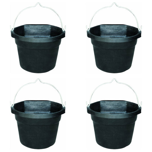 Farm Innovators FB 80R Rubber 3 Gallon Flat Back Heated Bucket 70 Watt (4 Pack)
