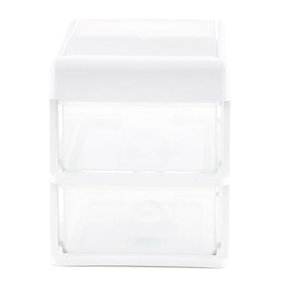 Gracious Living 2 Drawer Desktop Countertop Organizer with Flip Top Lid (2 Pack)