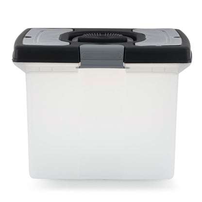 Gracious Living Stackable File Storage Caddy with Accessory Compartment (2 Pack)