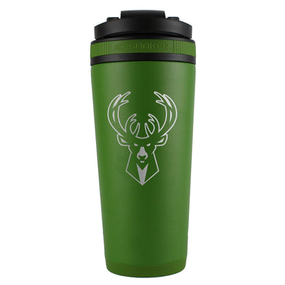 Officially Licensed Milwaukee Bucks 26oz Ice Shaker - Green