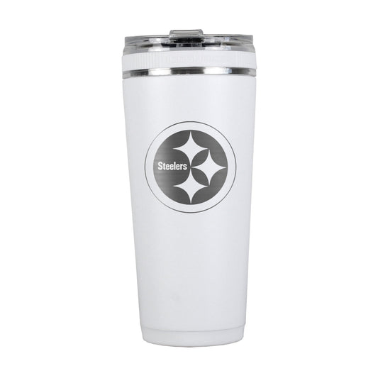 Officially Licensed Pittsburgh Steelers 26oz Flex Bottle - White