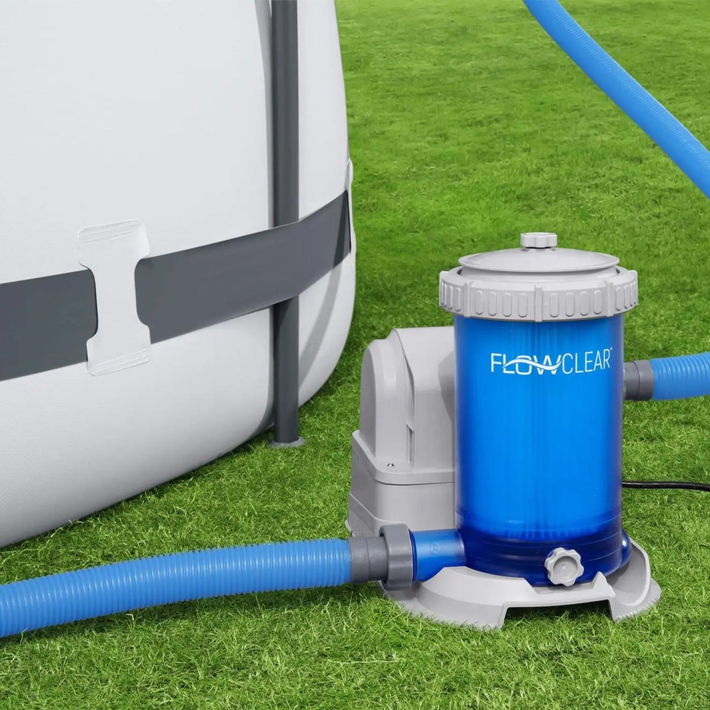 Bestway 58671E Flowclear 2,500 Gallon Transparent Above Ground Pool Filter Pump