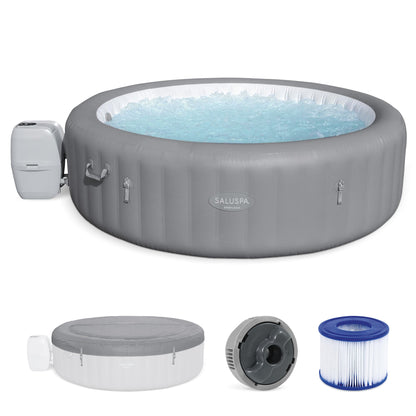 Bestway SaluSpa Grenada AirJet™ Inflatable Hot Tub with 190 Soothing Jets, Gray