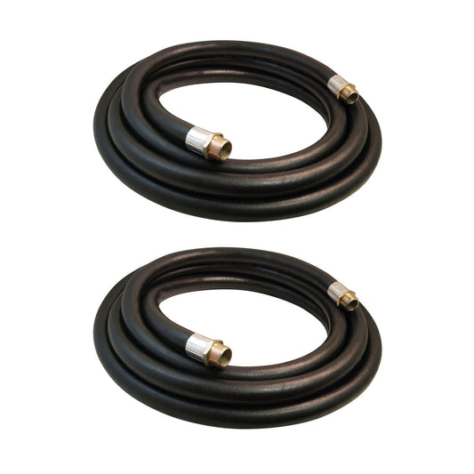 Apache 98108565 1 Inch Diameter 20 Foot Farm Fuel Transfer Hose, Black (2 Pack)