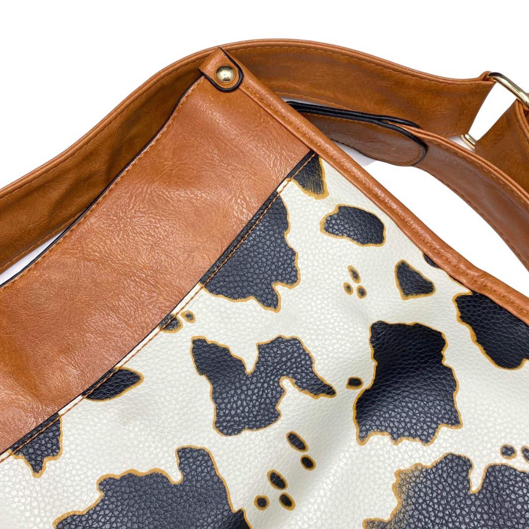 CAMEL COW FRONT CROSS BODY SHOULDER BAG